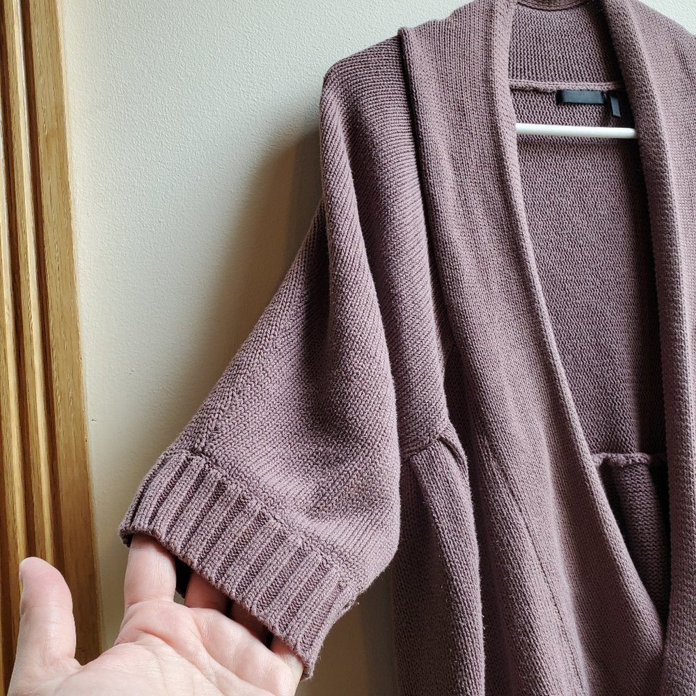 Daisy Fuentes Mauve Open Cardigan Size Medium - Picture 4 of 14